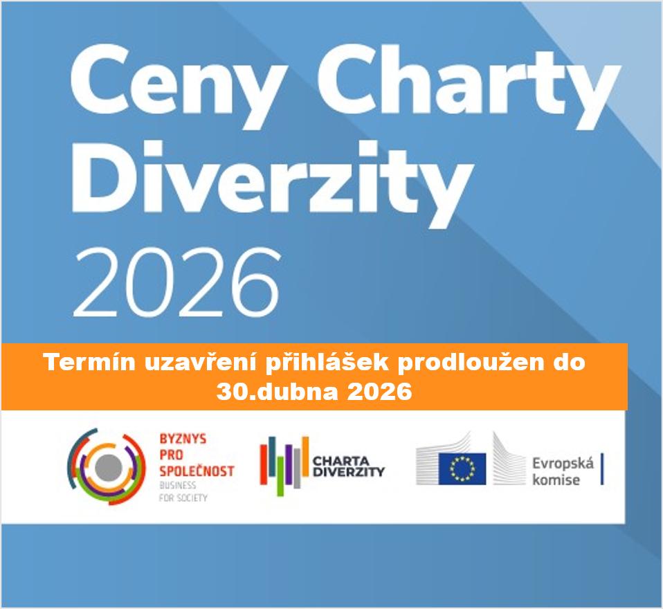 Ceny Charty Diverzity 2026: Termín uzavření přihlášek do 30.4.2026