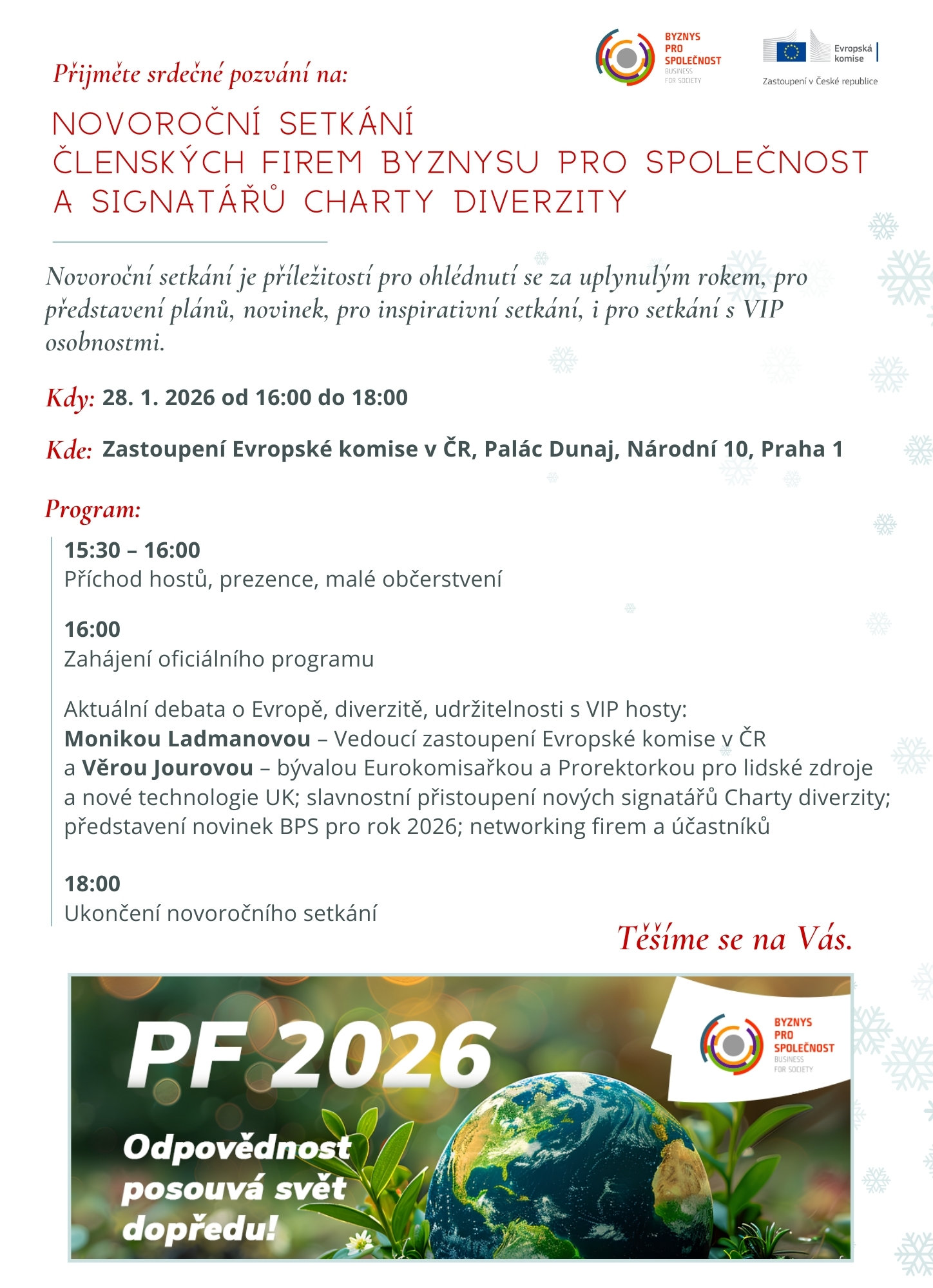 Pozvánka na Novoroční setkání odpovědných firem